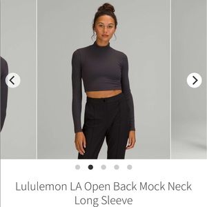 Lululemon “LA Open Back Mock Neck Long Sleeve”